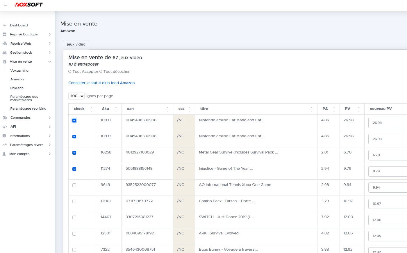 Mise en vente multi-marketplaces